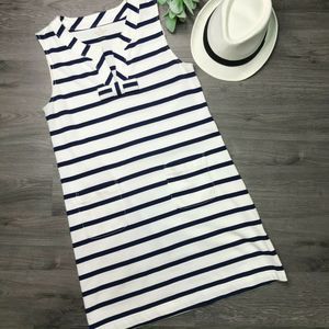 KATE SPADE | sz L white & navy stripe Tropez dress